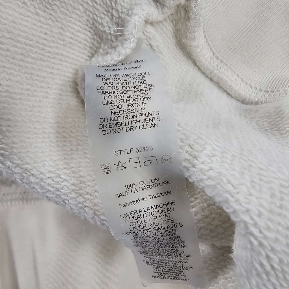 Tory Sport Sweatshirt Womens XL Off White Love Chenille Applique Pullover - Picture 11 of 13